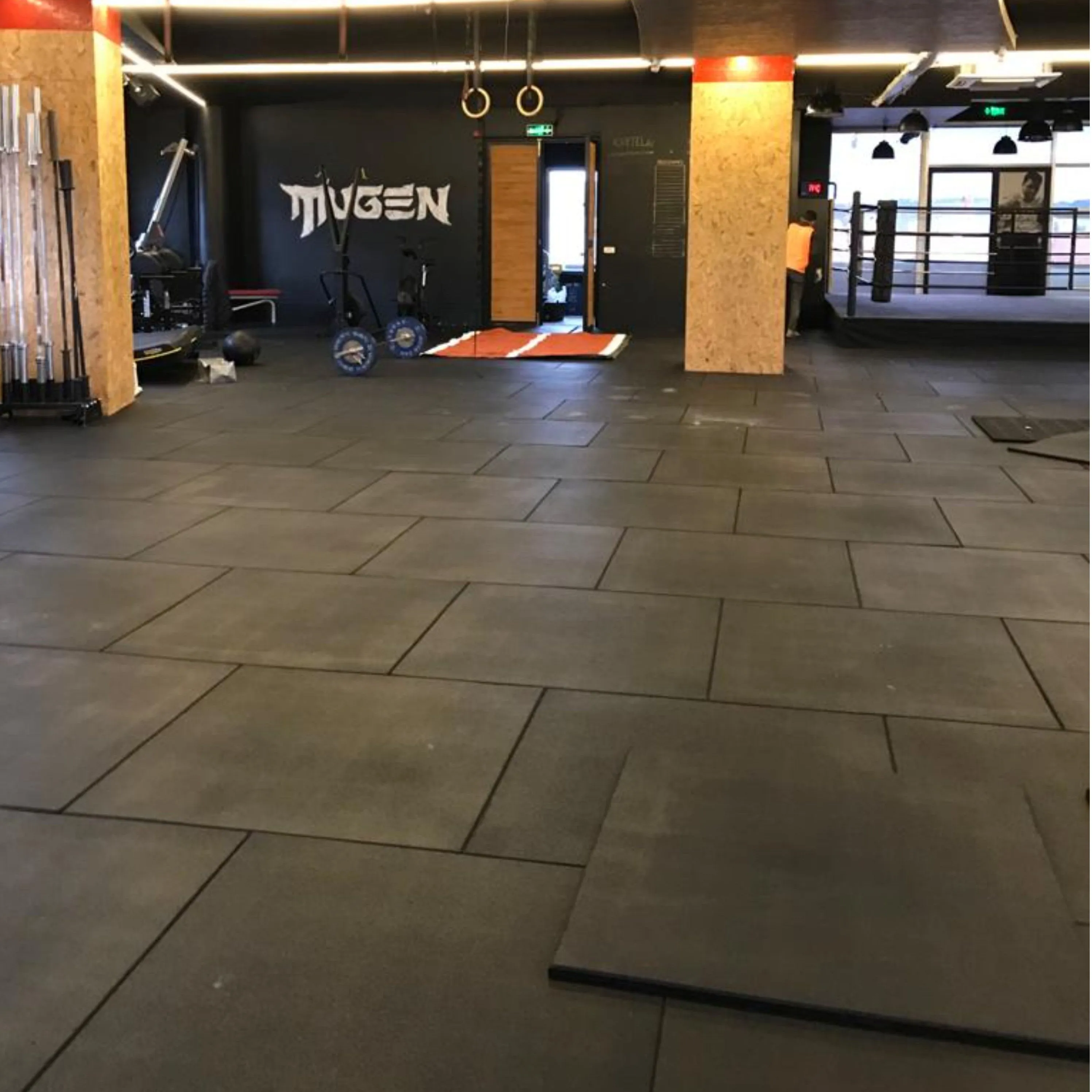 27m2 double garage package, 20mm Flatline Pro Black Rubber Gym Flooring