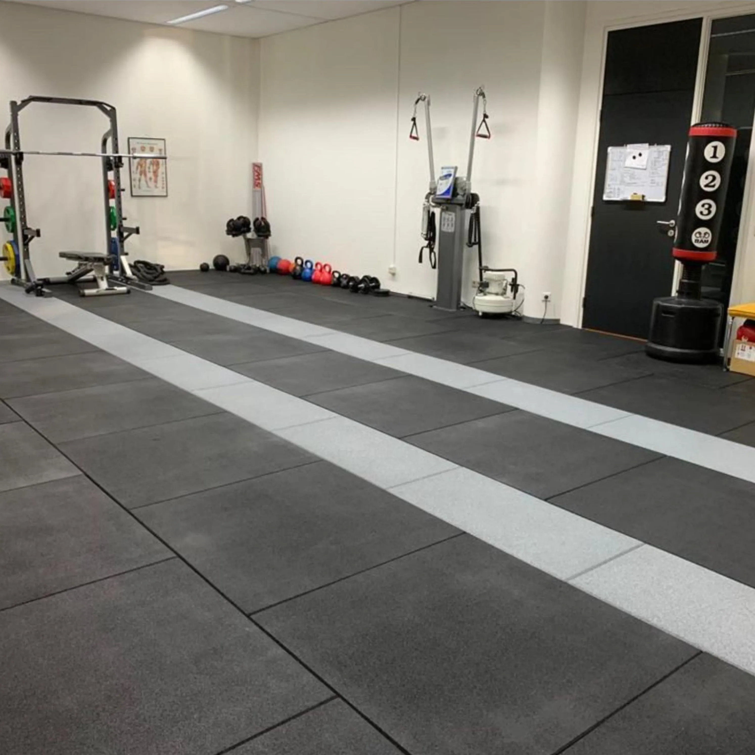 27m2 double garage package, 20mm Flatline Pro Black Rubber Gym Flooring