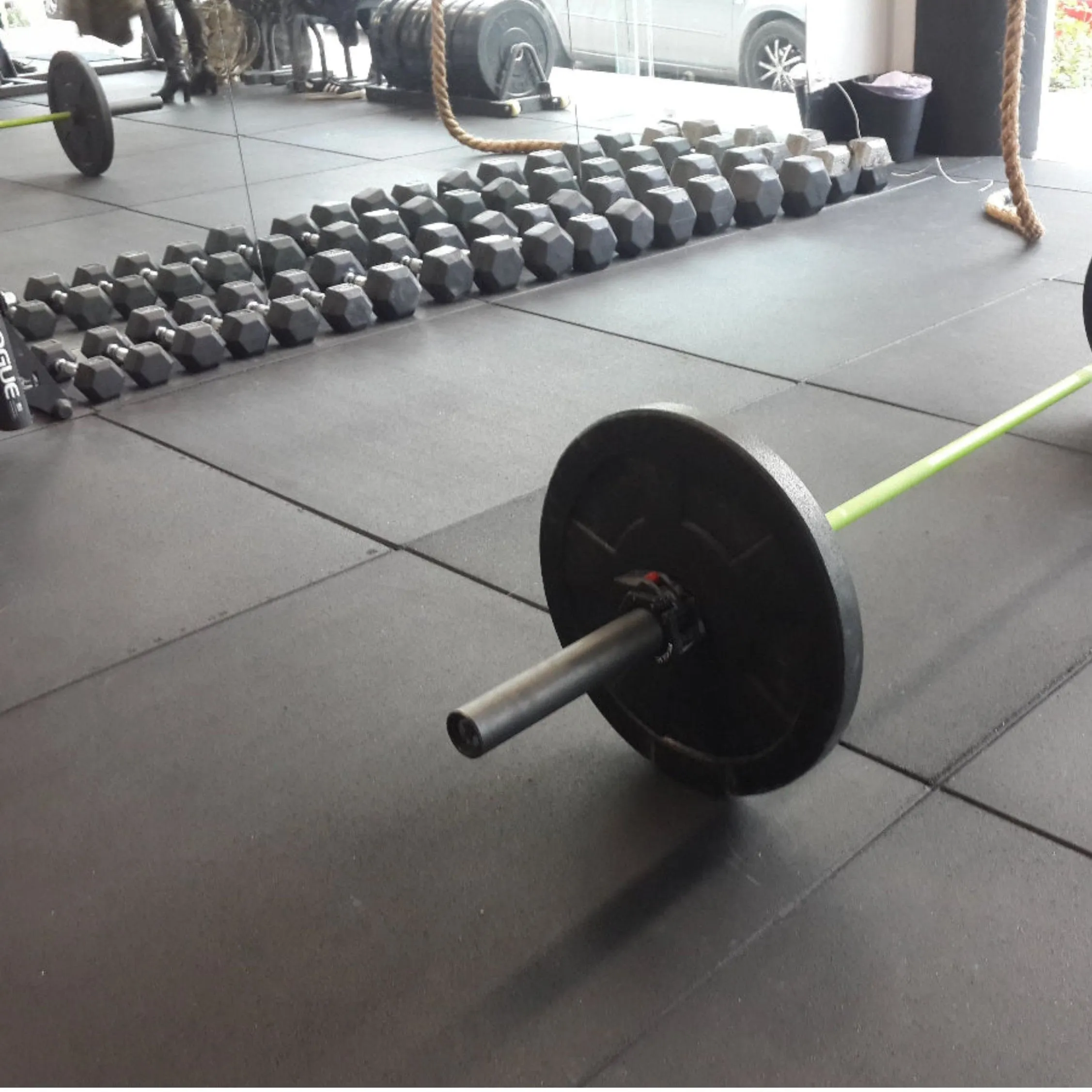 27m2 double garage package, 20mm Flatline Pro Black Rubber Gym Flooring