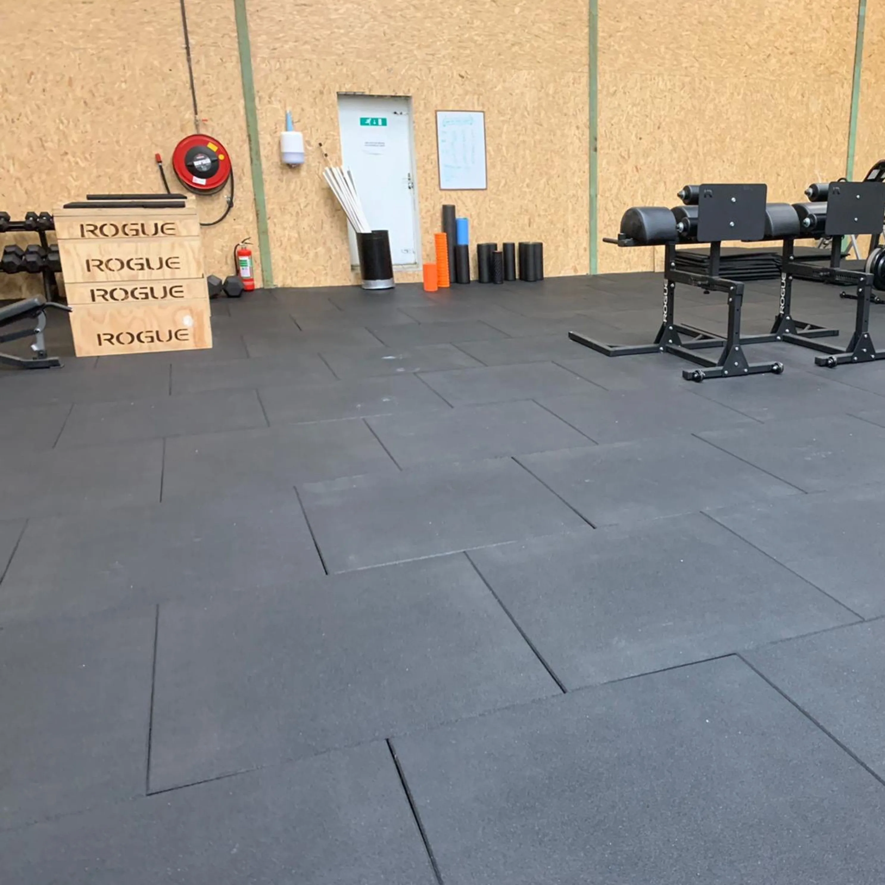 27m2 double garage package, 20mm Flatline Pro Black Rubber Gym Flooring