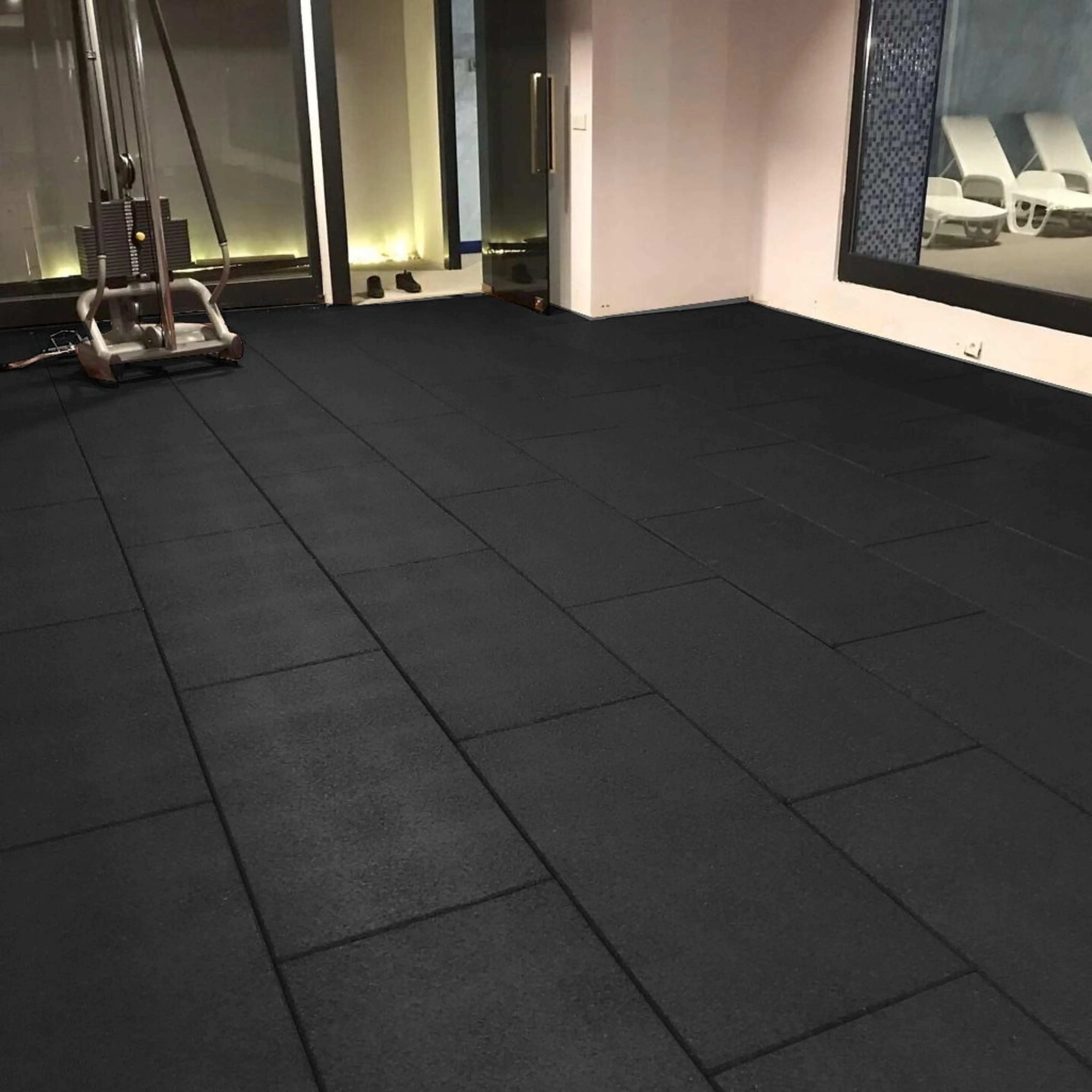 36m2 double garage package, BeFit Flatline Black Rubber Gym Flooring