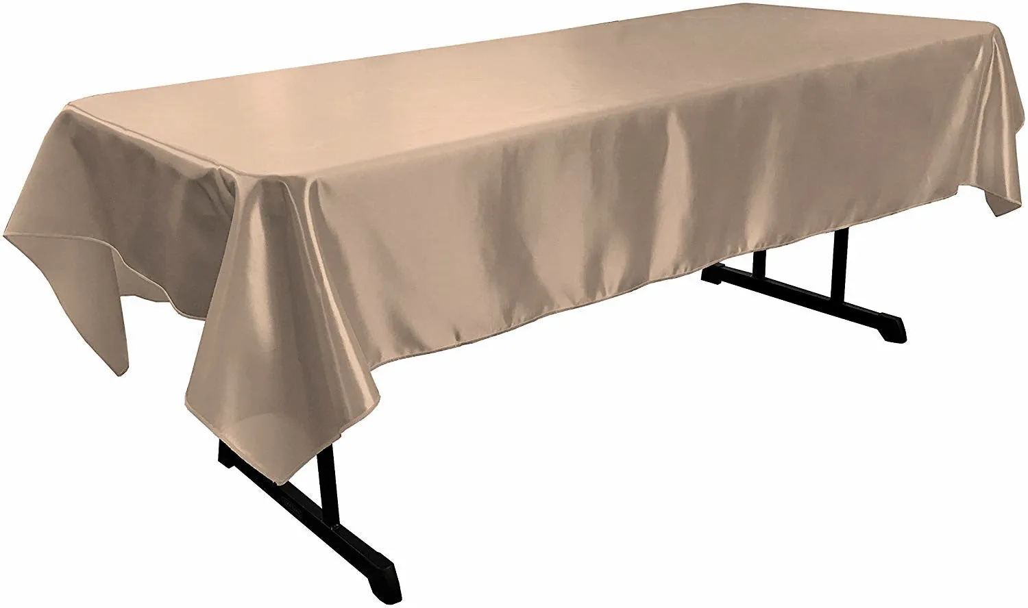 58" x 72" Rectangular Polyester Bridal Satin Table Tablecloth