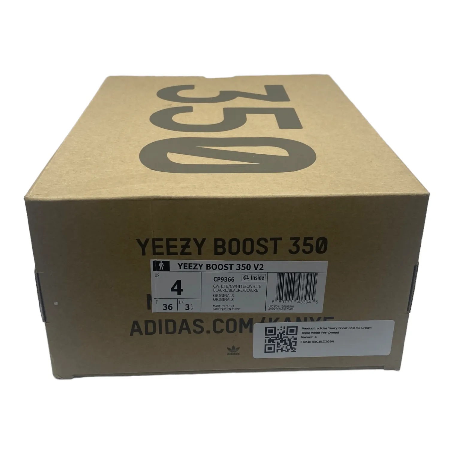 adidas Yeezy Boost 350 V2 Cream Triple White Pre-Owned