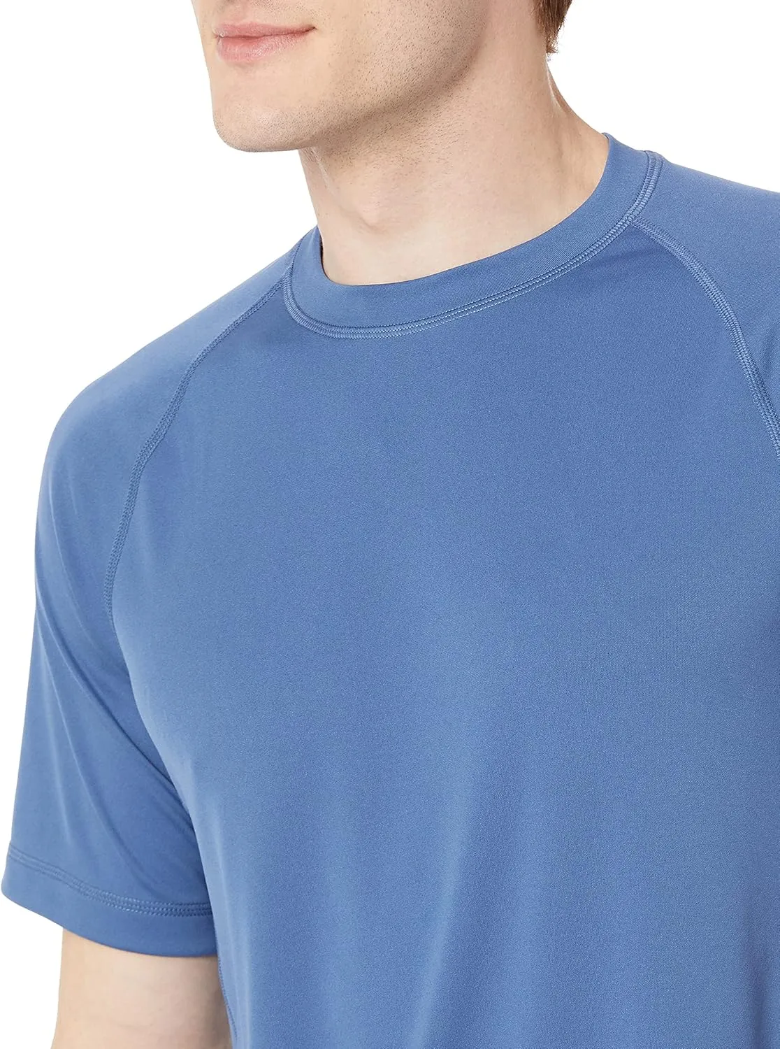 Amazon Essentials Men's Slim-Fit Short-Sleeve Quick-Dry UPF 50 Swim Tee