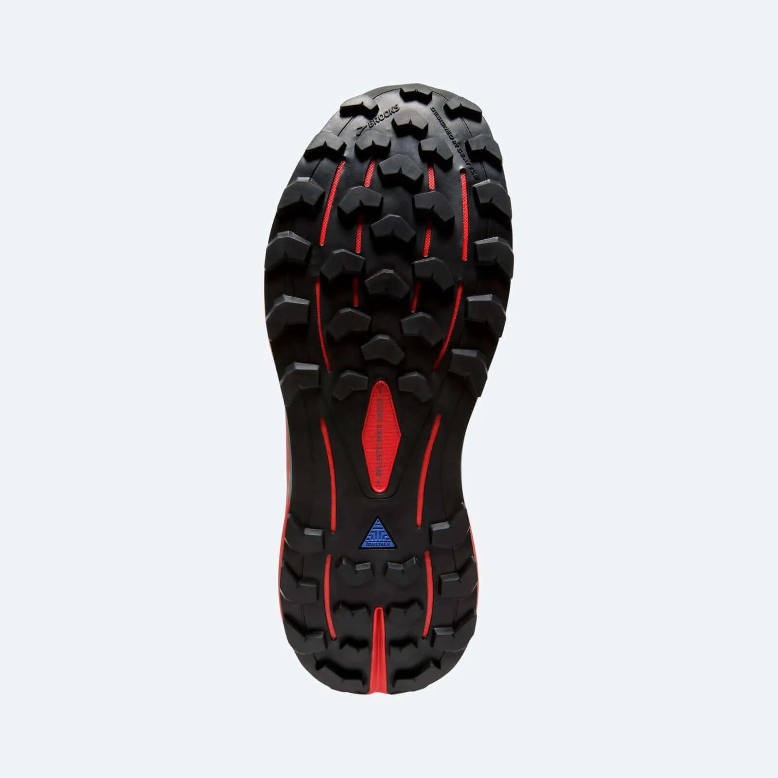 Brooks Mens Cascadia 16 Trail Running - Black/Red