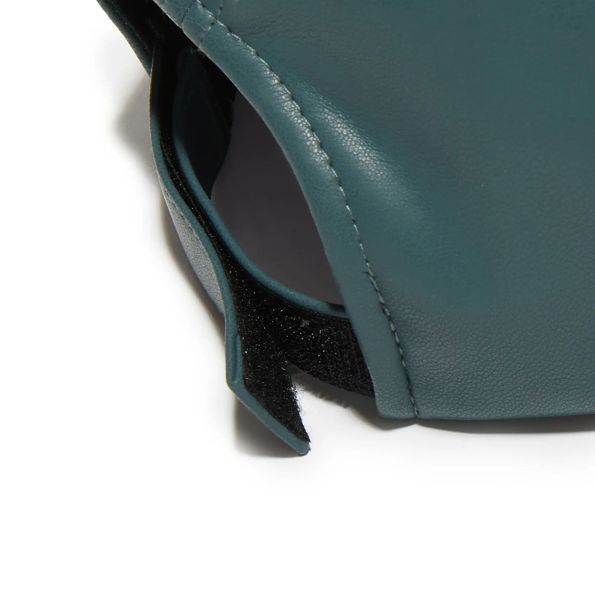 CHARCOAL FAUX LEATHER BASEBALL CAP