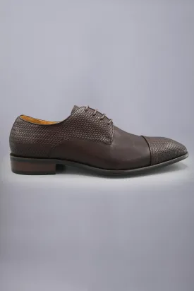 Edwin Woven Toe Cap: Coffee