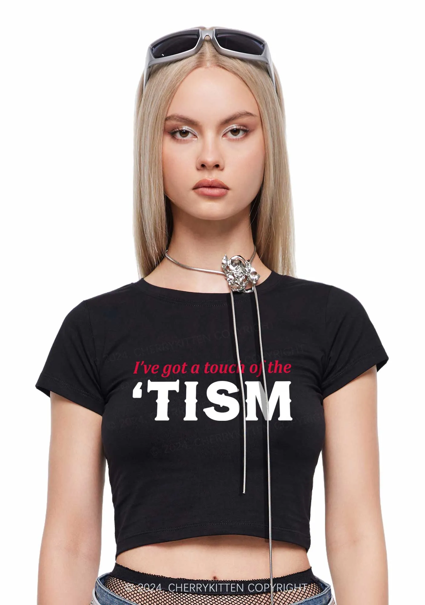 Got A Touch Of TISM Y2K Baby Tee Cherrykitten