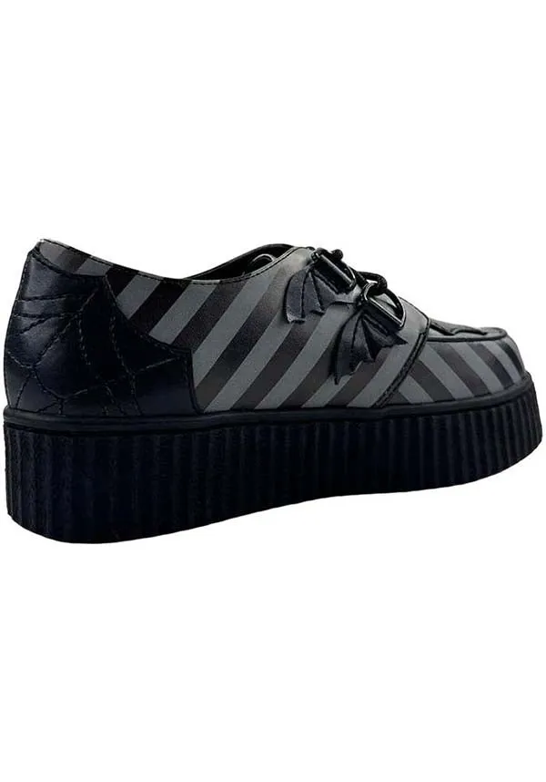 Krypt Web Stripe [Grey/Black] | CREEPERS*