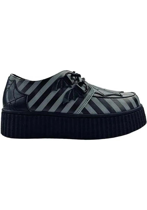 Krypt Web Stripe [Grey/Black] | CREEPERS*