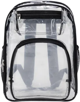 Moda West 24 Pack 17inch Wholesale Bulk Clear Backpack In Assorted Colors