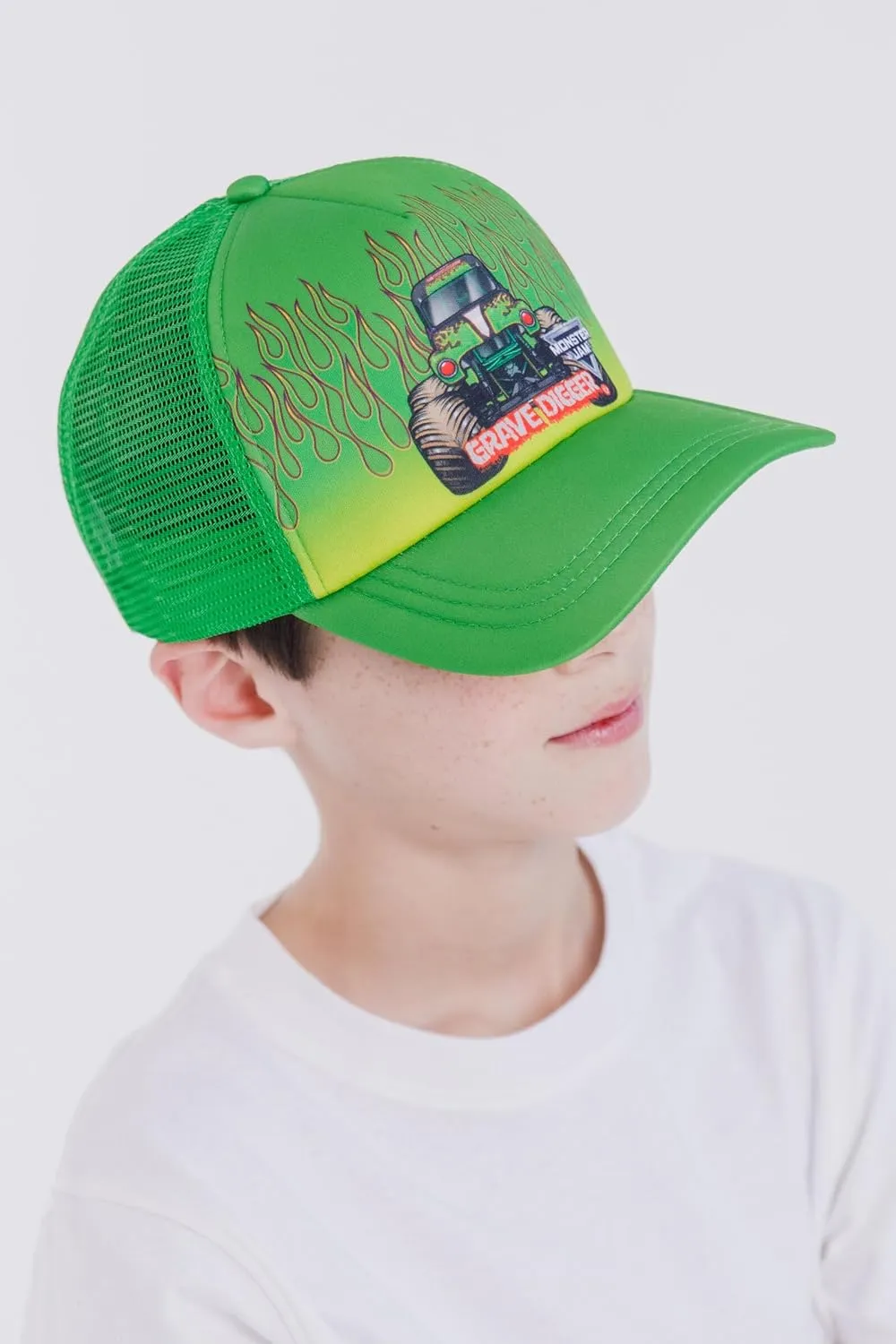 Monster Jam Grave Digger El Toro Loco Megalodon Mesh Adjustable Snapback Baseball Cap One Size