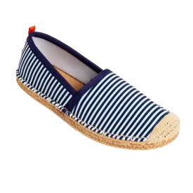 NAVY/WHITE MICROSTRIPE - WOMENS BEACHCOMBER ESPADRILLE