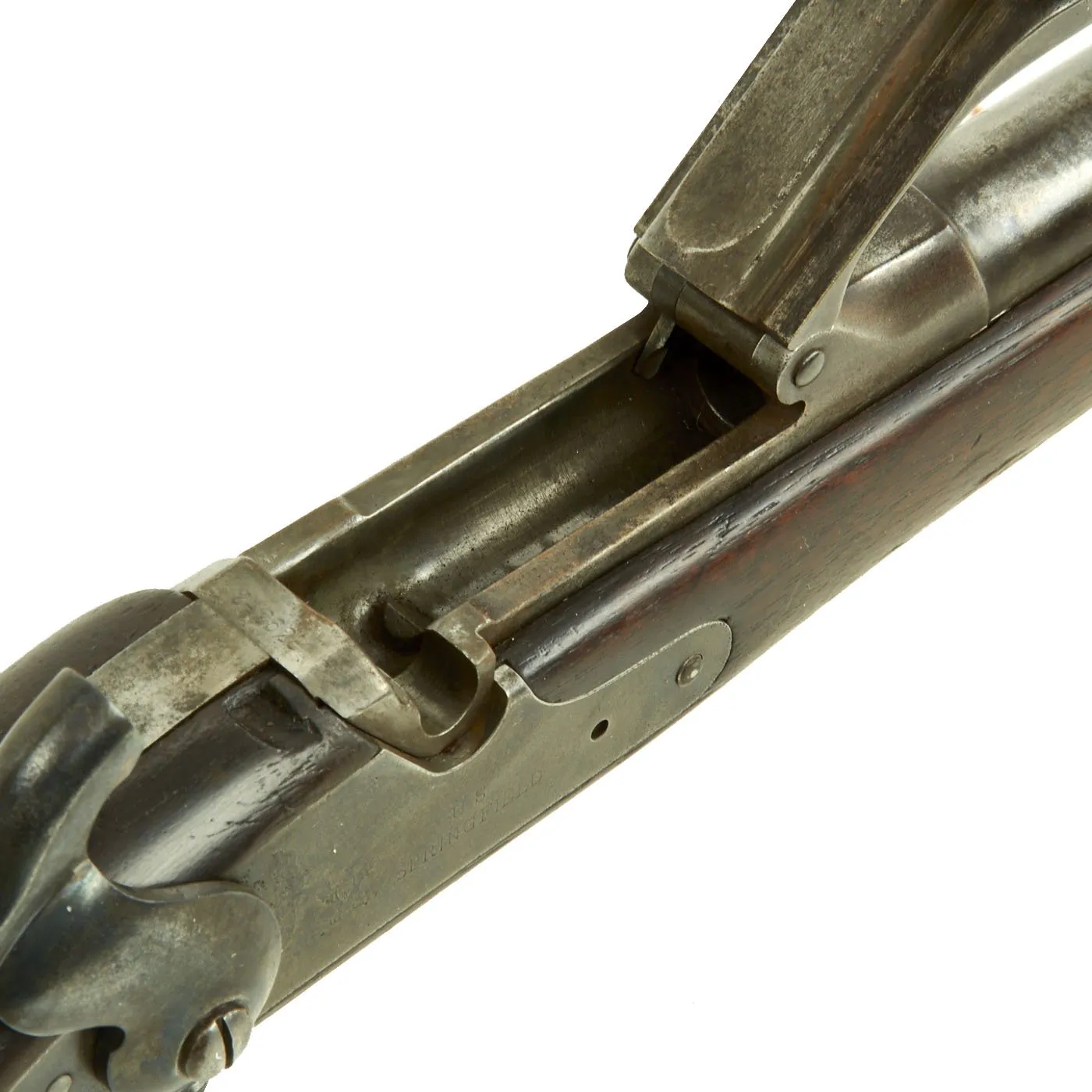 Original U.S. Springfield Trapdoor M1873 Rifle made in 1884 with Bayonet in N.J. Scabbard - Serial No 242628
