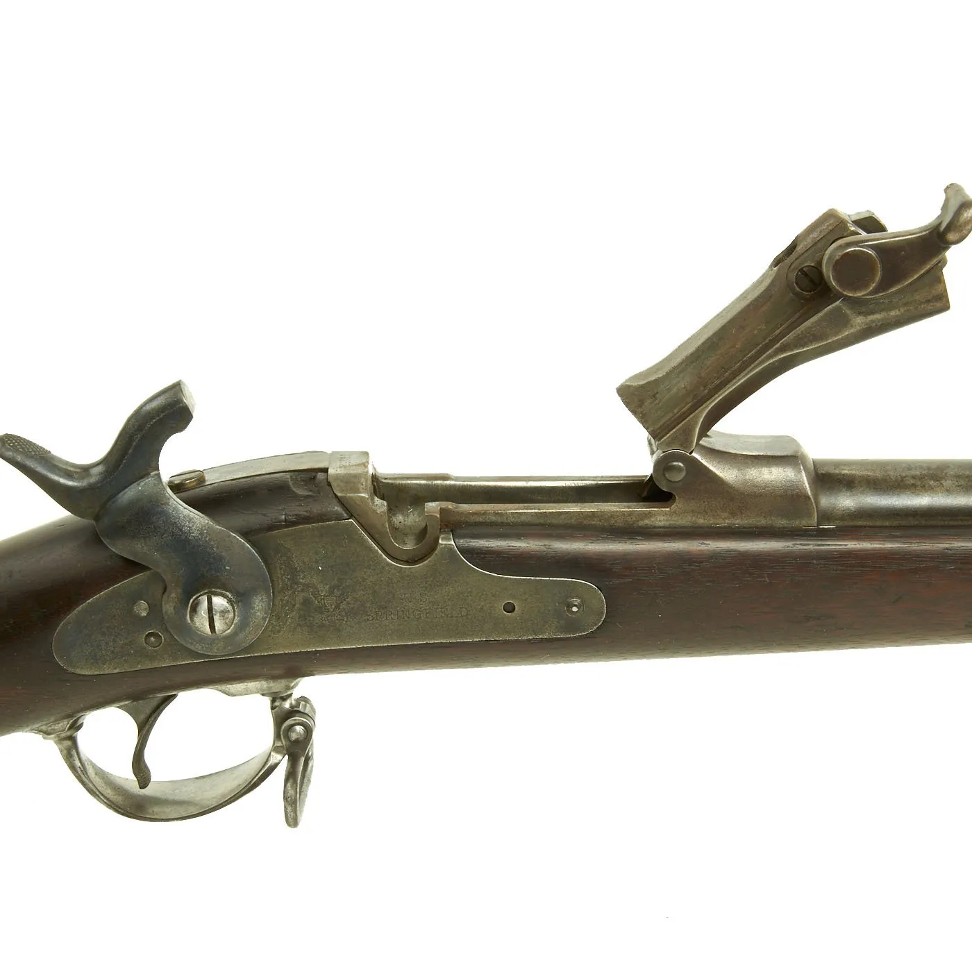 Original U.S. Springfield Trapdoor M1873 Rifle made in 1884 with Bayonet in N.J. Scabbard - Serial No 242628