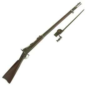 Original U.S. Springfield Trapdoor M1873 Rifle made in 1884 with Bayonet in N.J. Scabbard - Serial No 242628