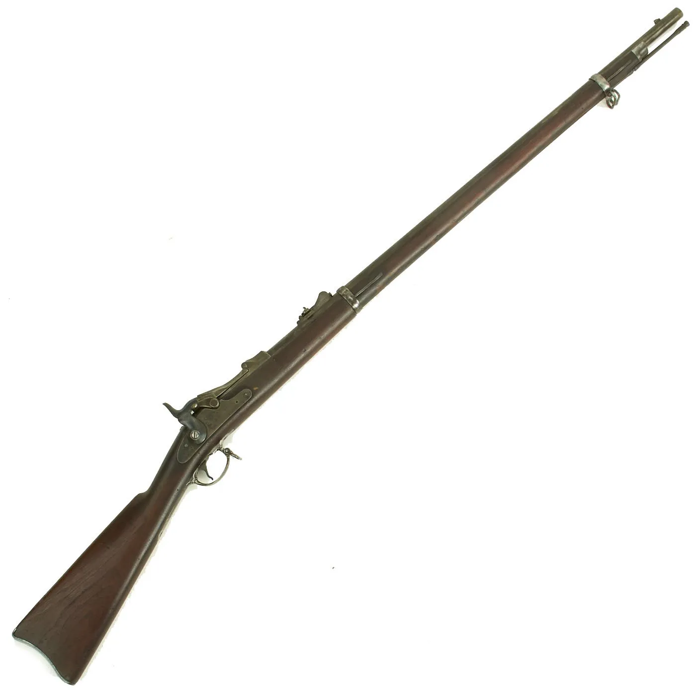 Original U.S. Springfield Trapdoor M1873 Rifle made in 1884 with Bayonet in N.J. Scabbard - Serial No 242628