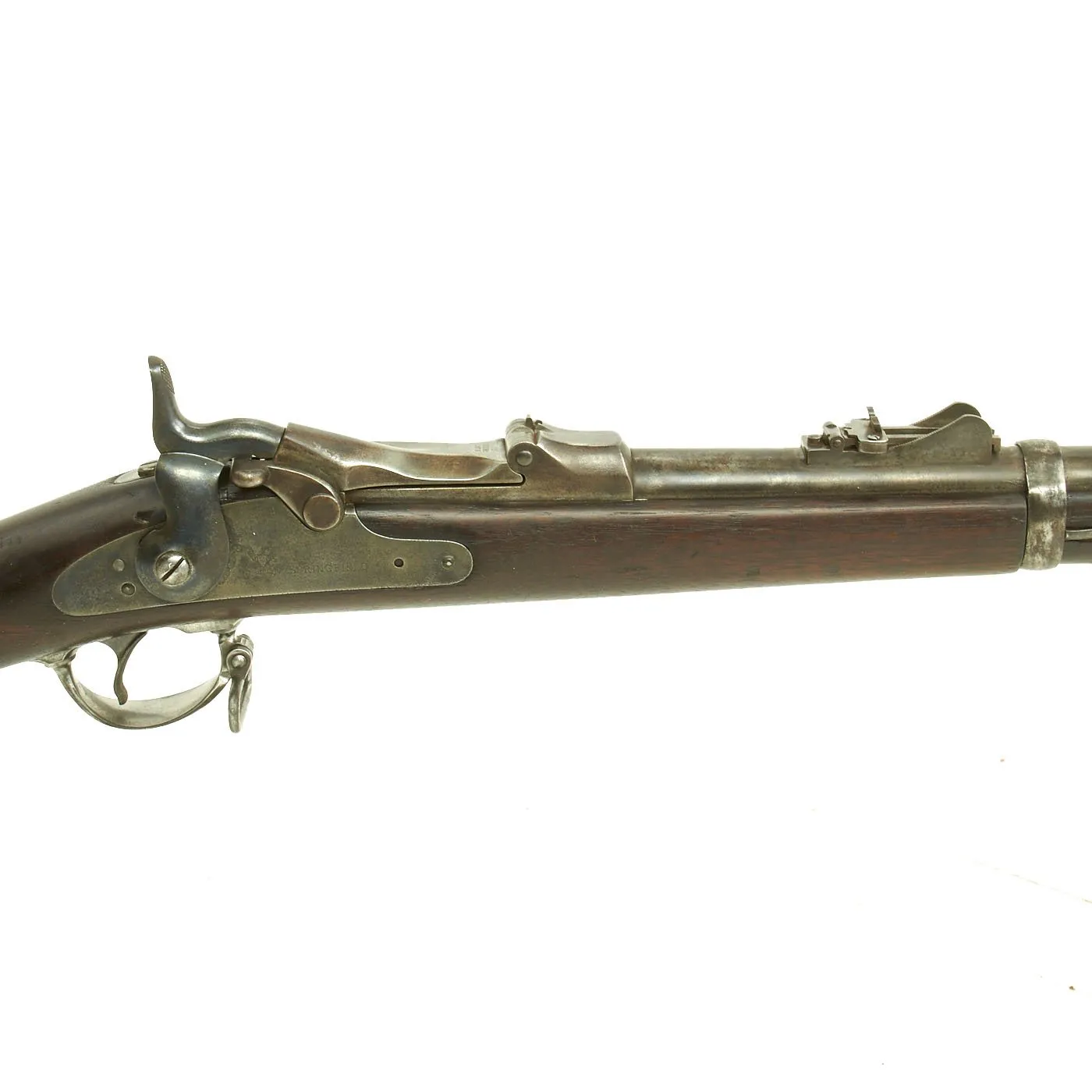 Original U.S. Springfield Trapdoor M1873 Rifle made in 1884 with Bayonet in N.J. Scabbard - Serial No 242628