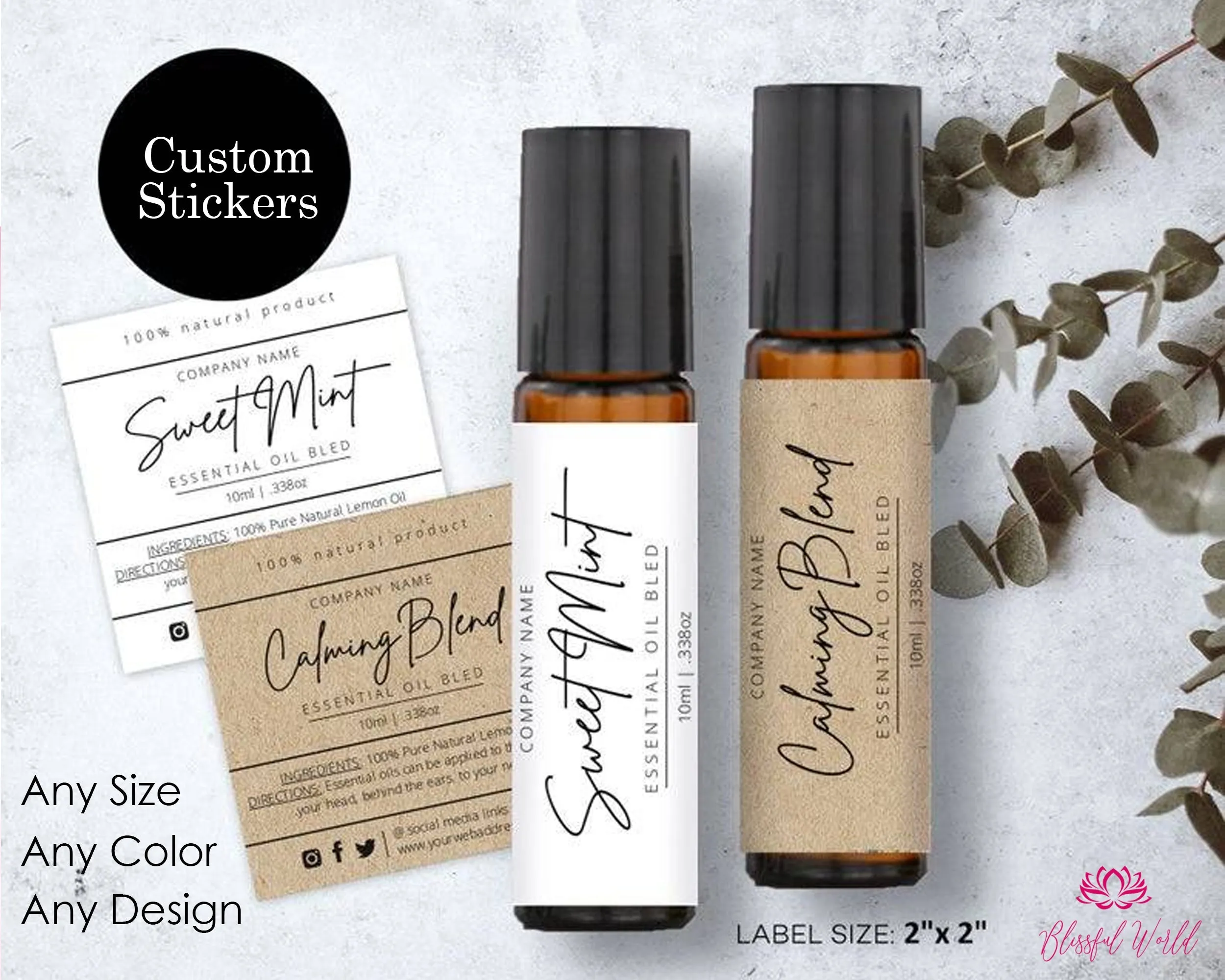 Personalized Brand Logo Stickers