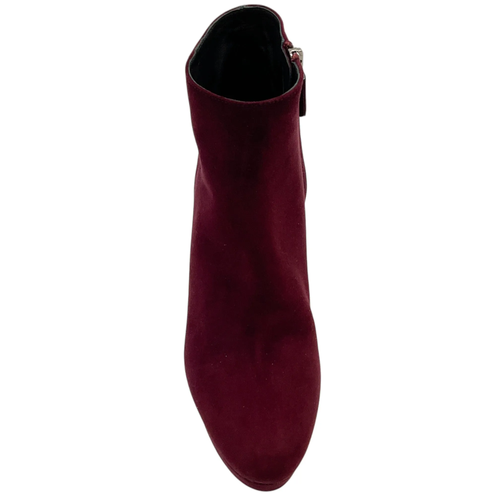 Prada Burgundy Suede Platform Booties