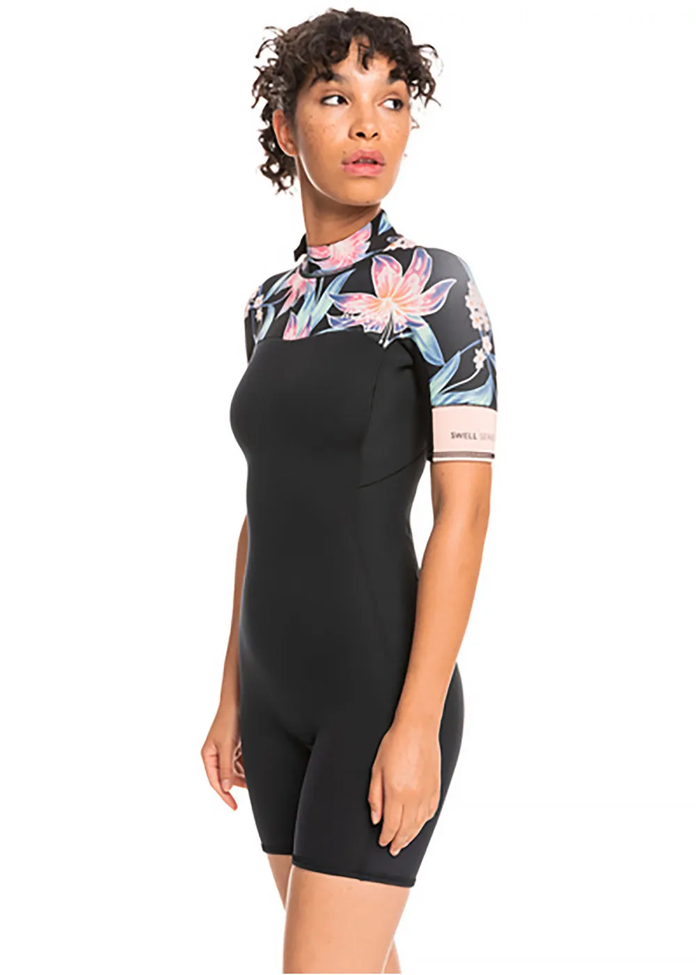 Roxy Womens 2.0mm Swell Series Short Sleeve Back Zip Spring Suit