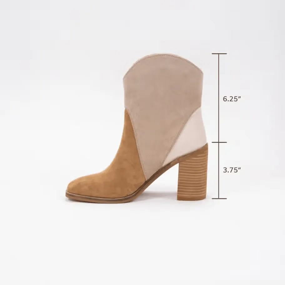 Sadie Tri-Tone Bootie with Square Toe