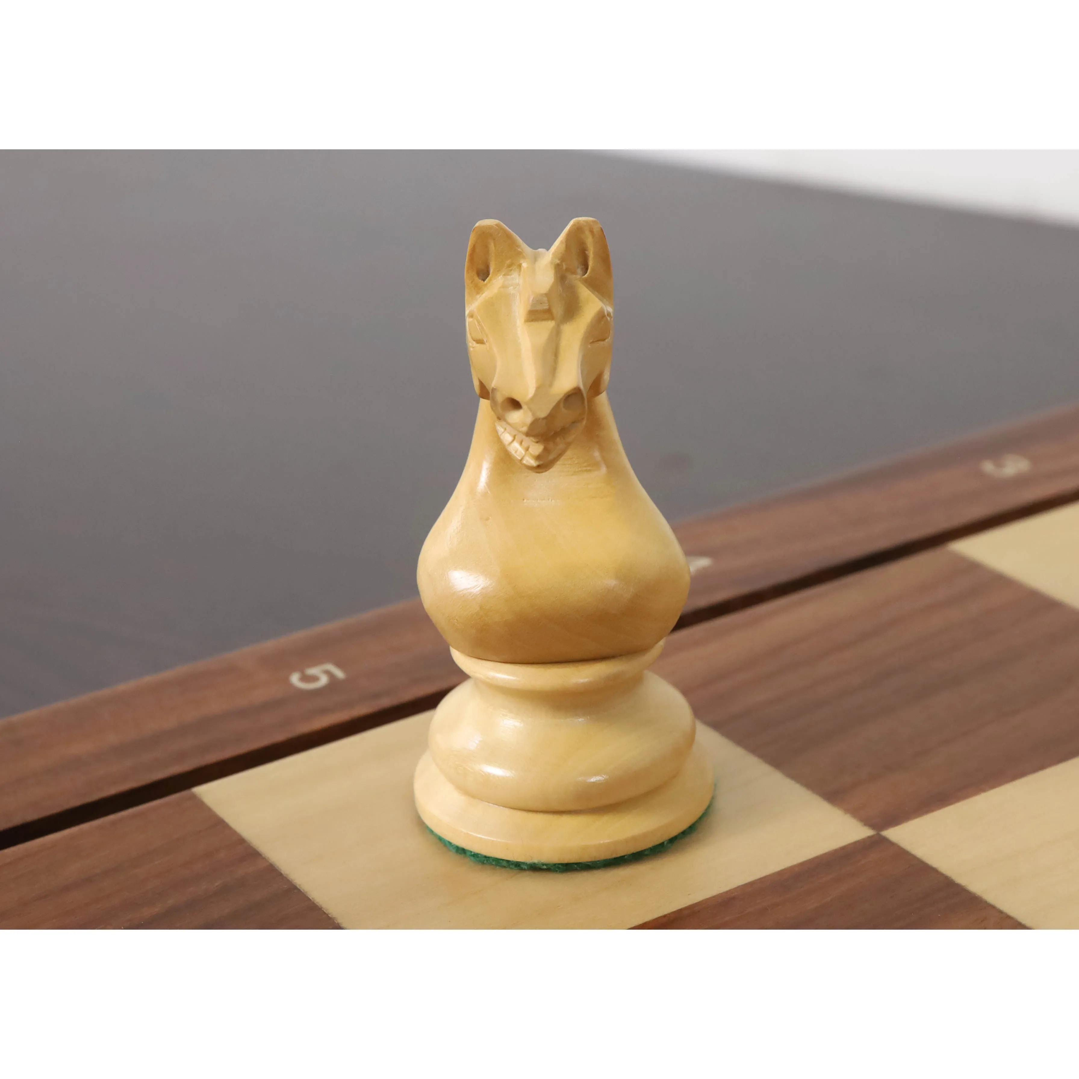 Slightly Imperfect 1933 Botvinnik Flohr-I Soviet Chess Set - Chess Pieces Only -Golden Rosewood- 3.6" King