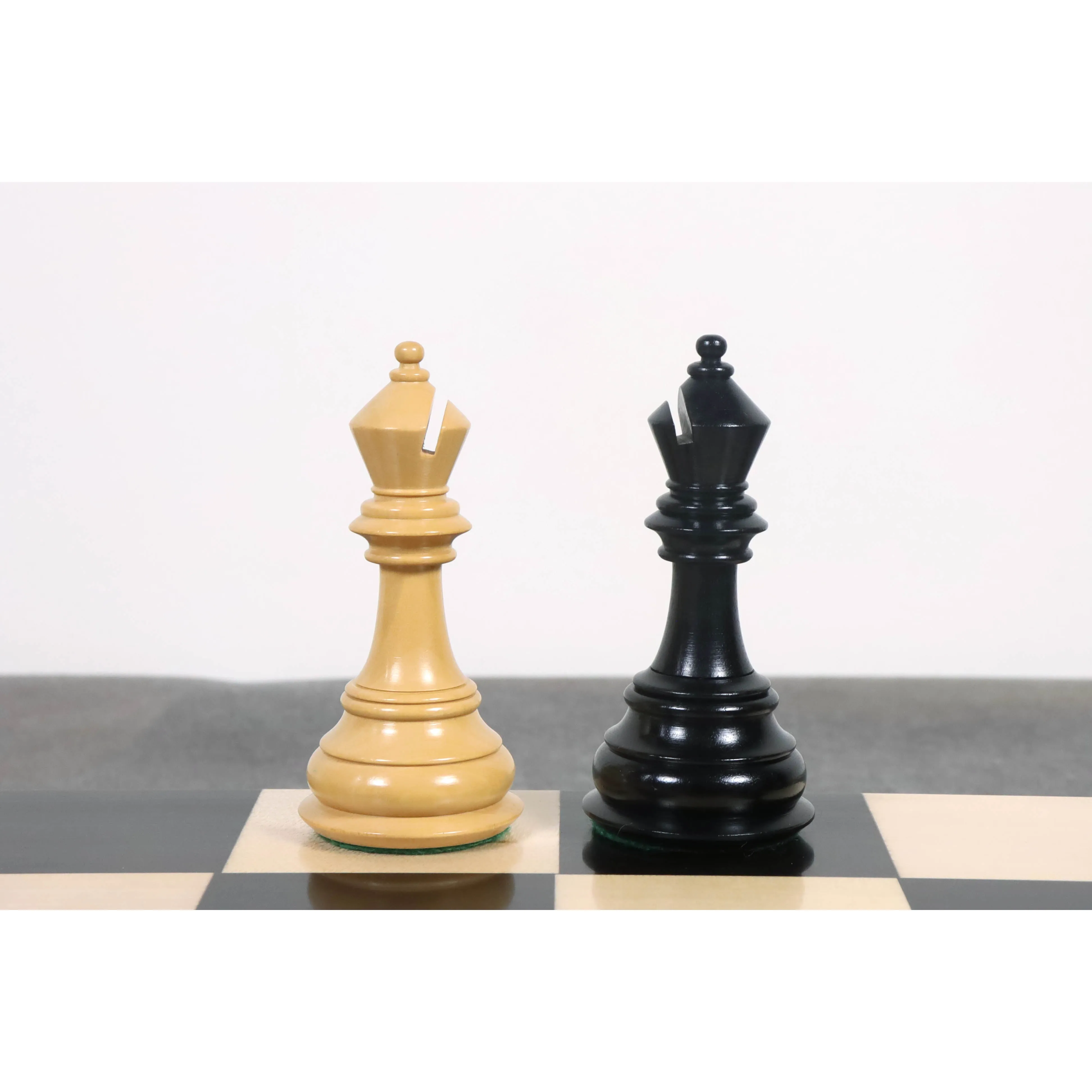 Slightly Imperfect 4.6″ Rare Columbian Triple Weighted Luxury Chess Set - Chess Pieces Only - Ebony Wood