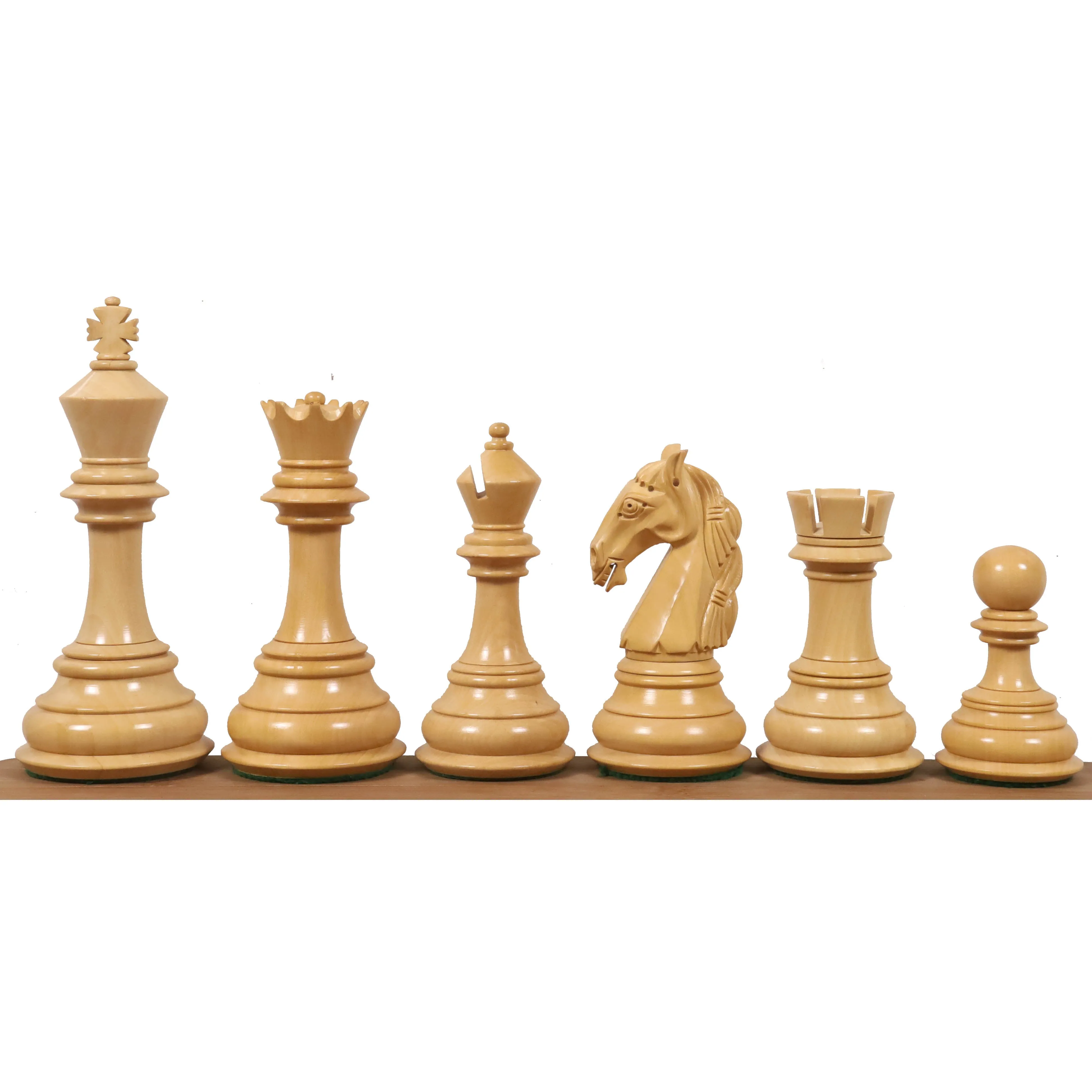 Slightly Imperfect 4.6″ Rare Columbian Triple Weighted Luxury Chess Set - Chess Pieces Only - Ebony Wood