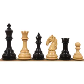 Slightly Imperfect 4.6″ Rare Columbian Triple Weighted Luxury Chess Set - Chess Pieces Only - Ebony Wood