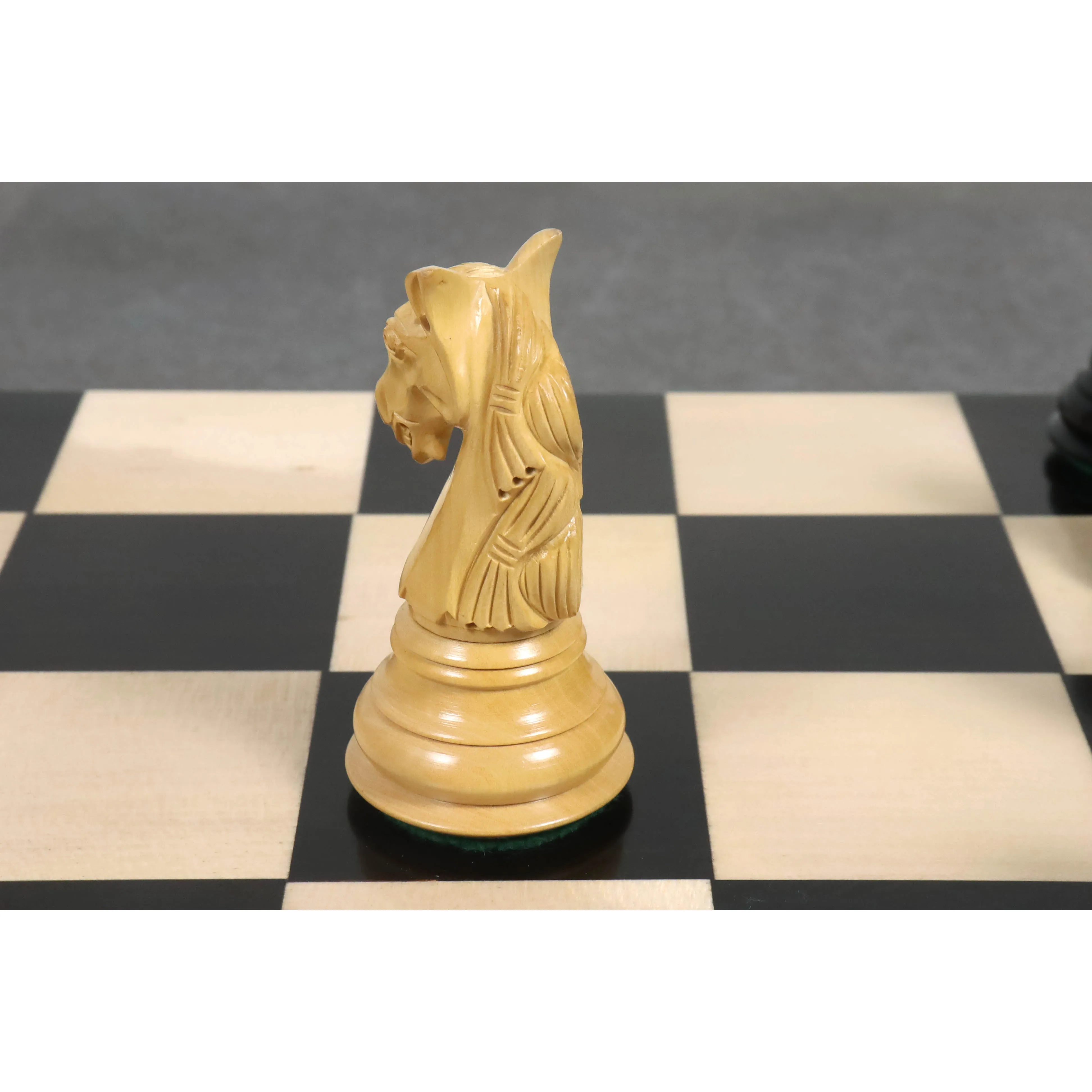 Slightly Imperfect 4.6″ Rare Columbian Triple Weighted Luxury Chess Set - Chess Pieces Only - Ebony Wood