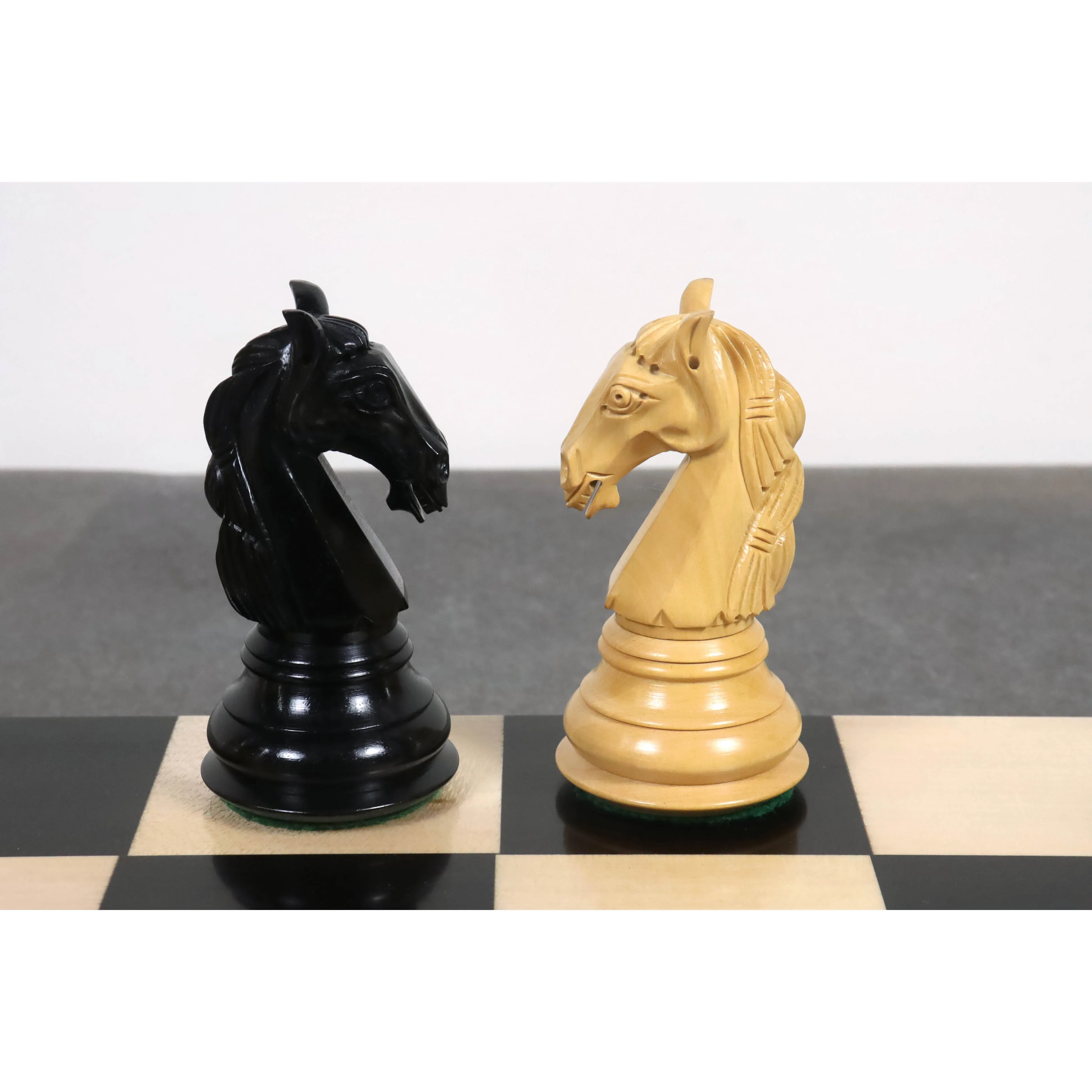Slightly Imperfect 4.6″ Rare Columbian Triple Weighted Luxury Chess Set - Chess Pieces Only - Ebony Wood