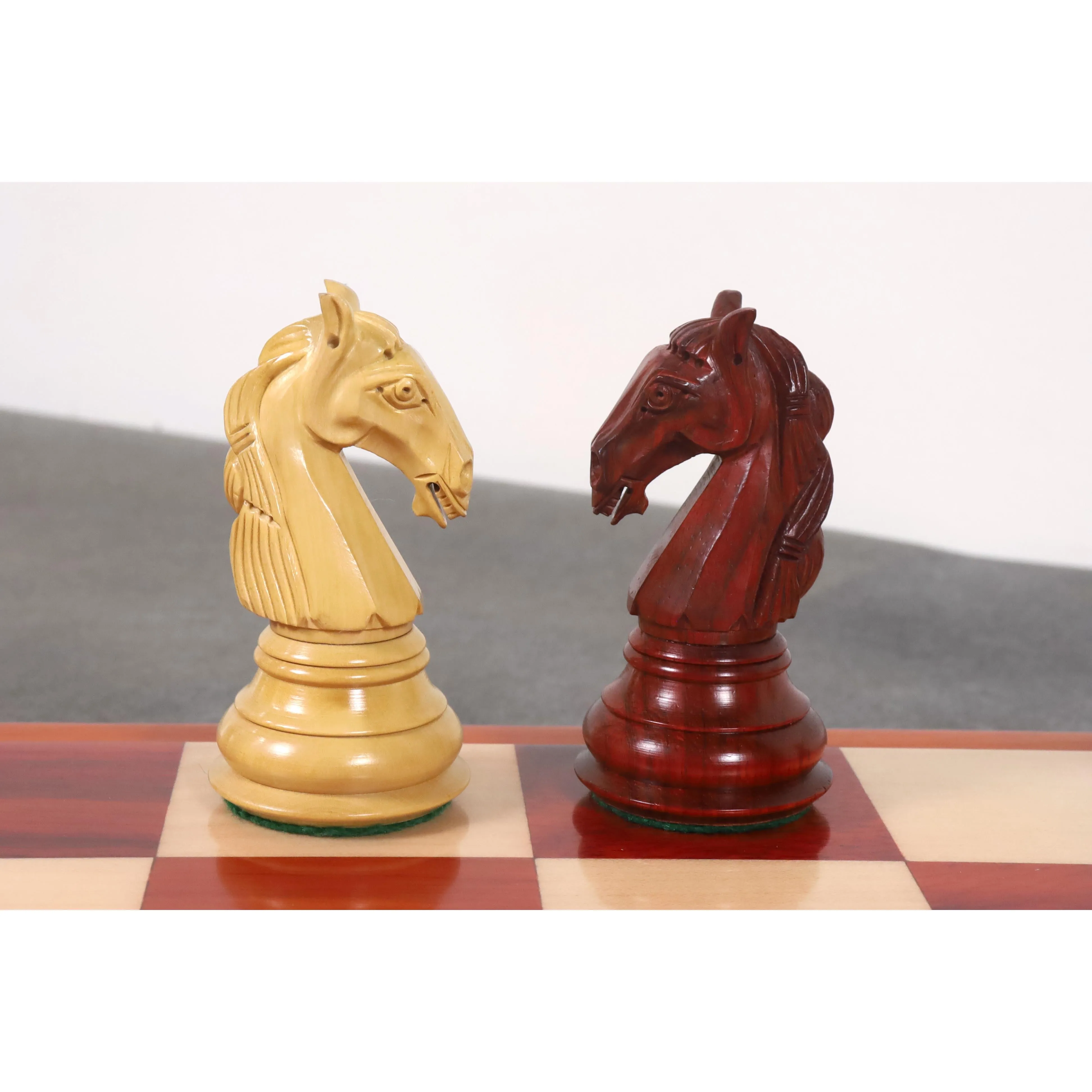 Slightly Imperfect 4.6" Rare Columbian Triple Weighted Luxury Chess Set - Chess Pieces Only - Bud Rose Wood