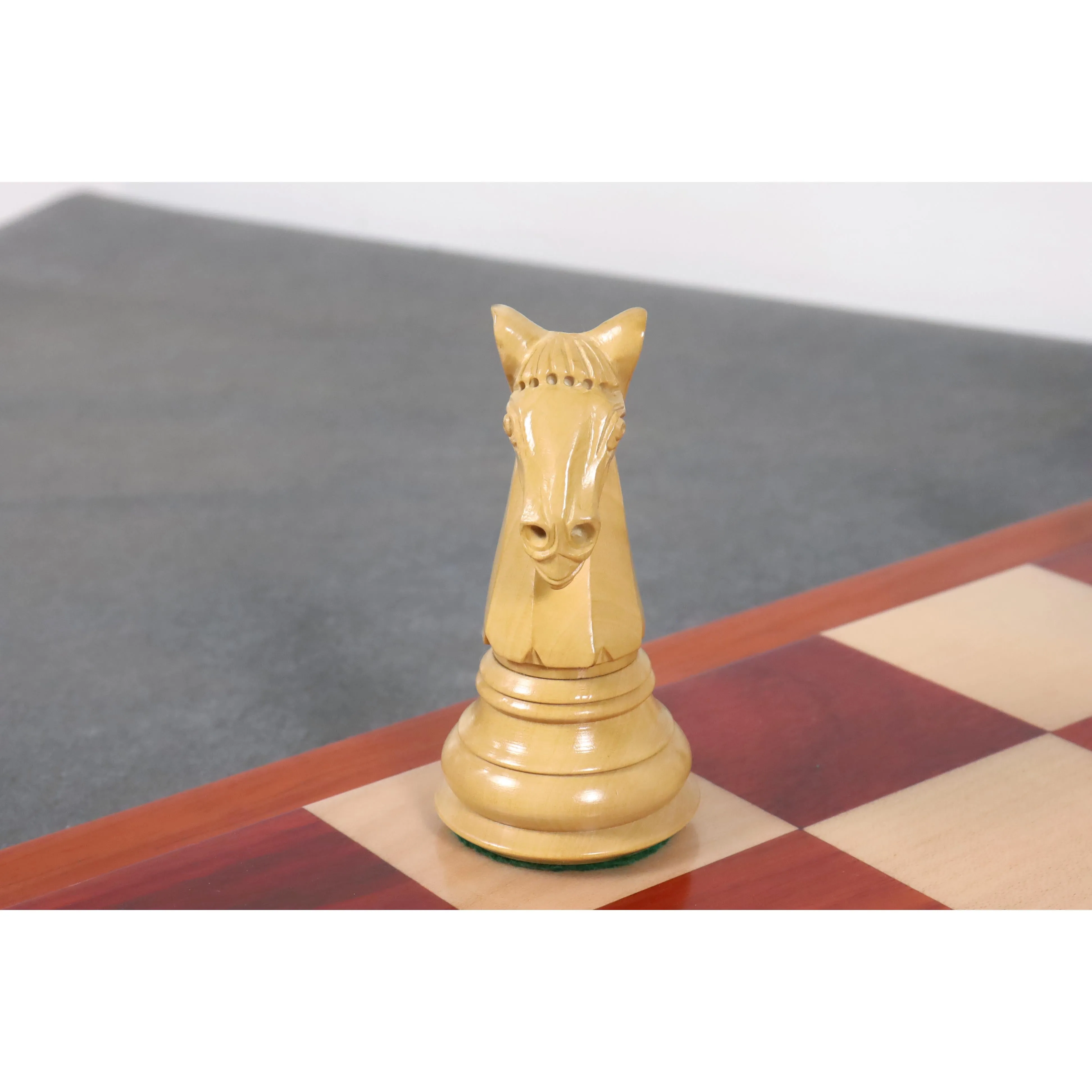 Slightly Imperfect 4.6" Rare Columbian Triple Weighted Luxury Chess Set - Chess Pieces Only - Bud Rose Wood