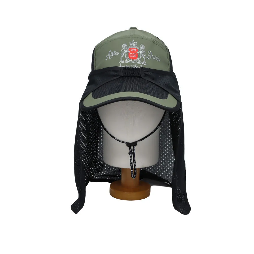 Sunshield Hat Sun Protection Cap Mesh Safari Hike Cap Neck Flap Fishing Hat SLM1529