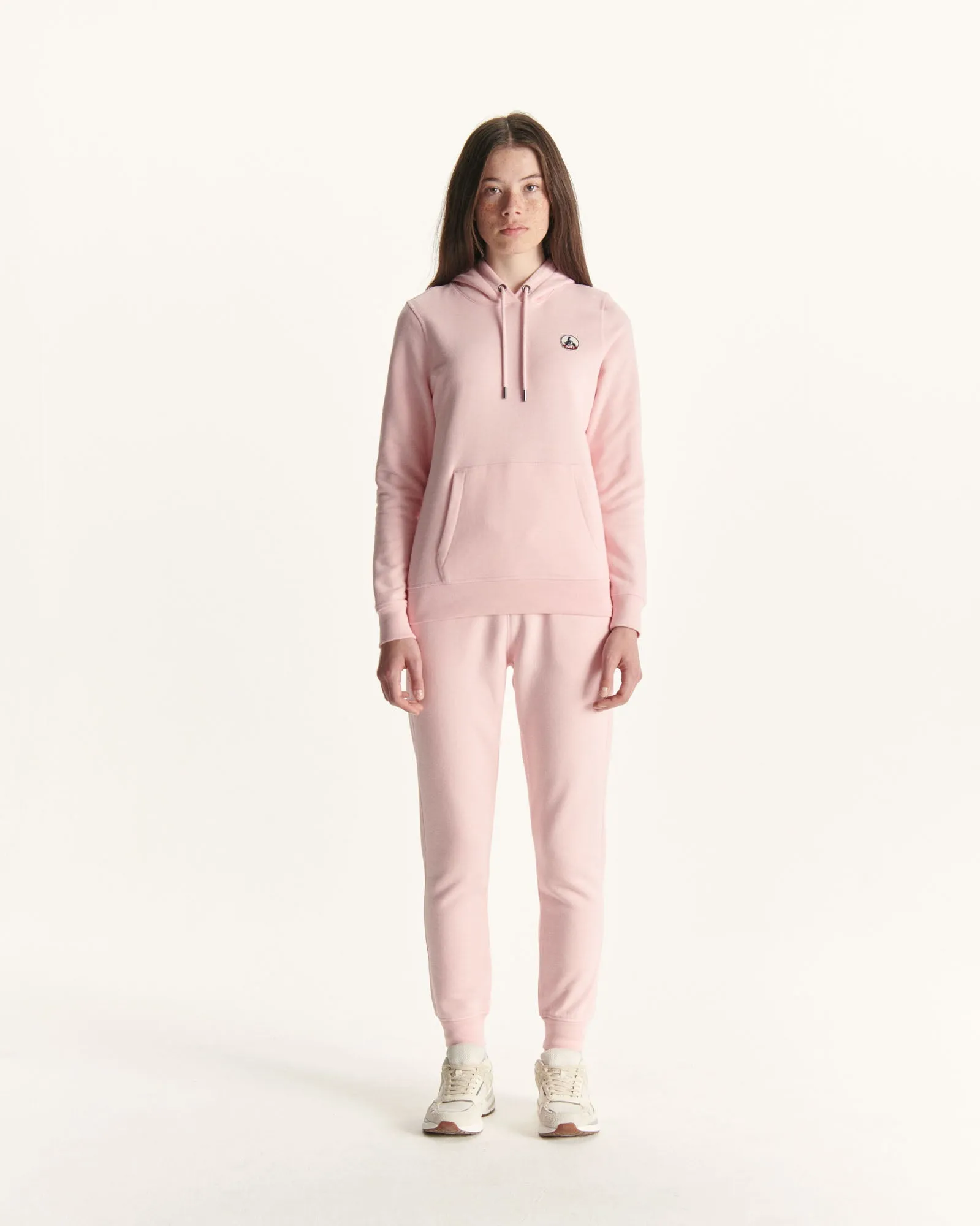 Sweat à capuche en coton biologique Rose pêche Livia