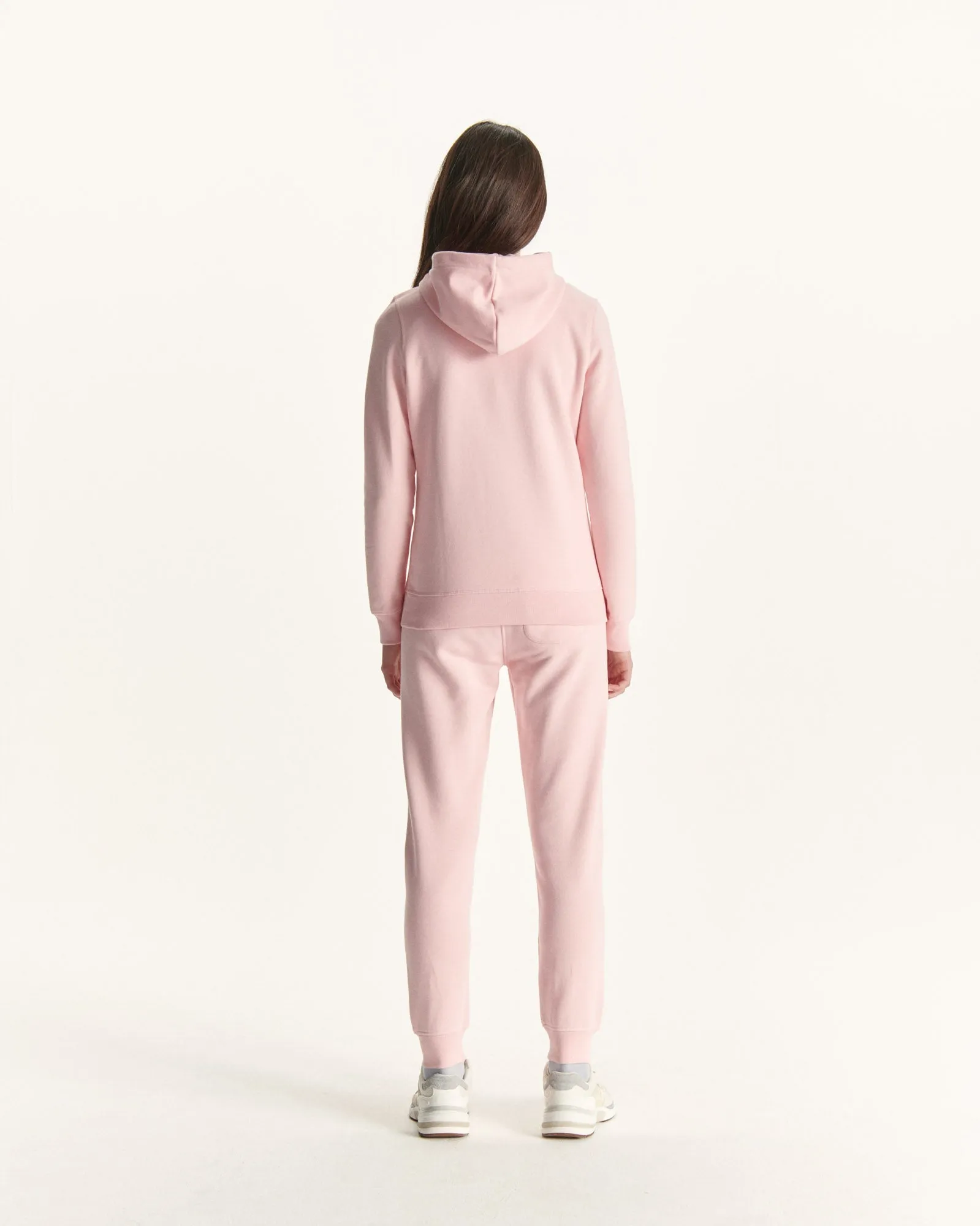 Sweat à capuche en coton biologique Rose pêche Livia