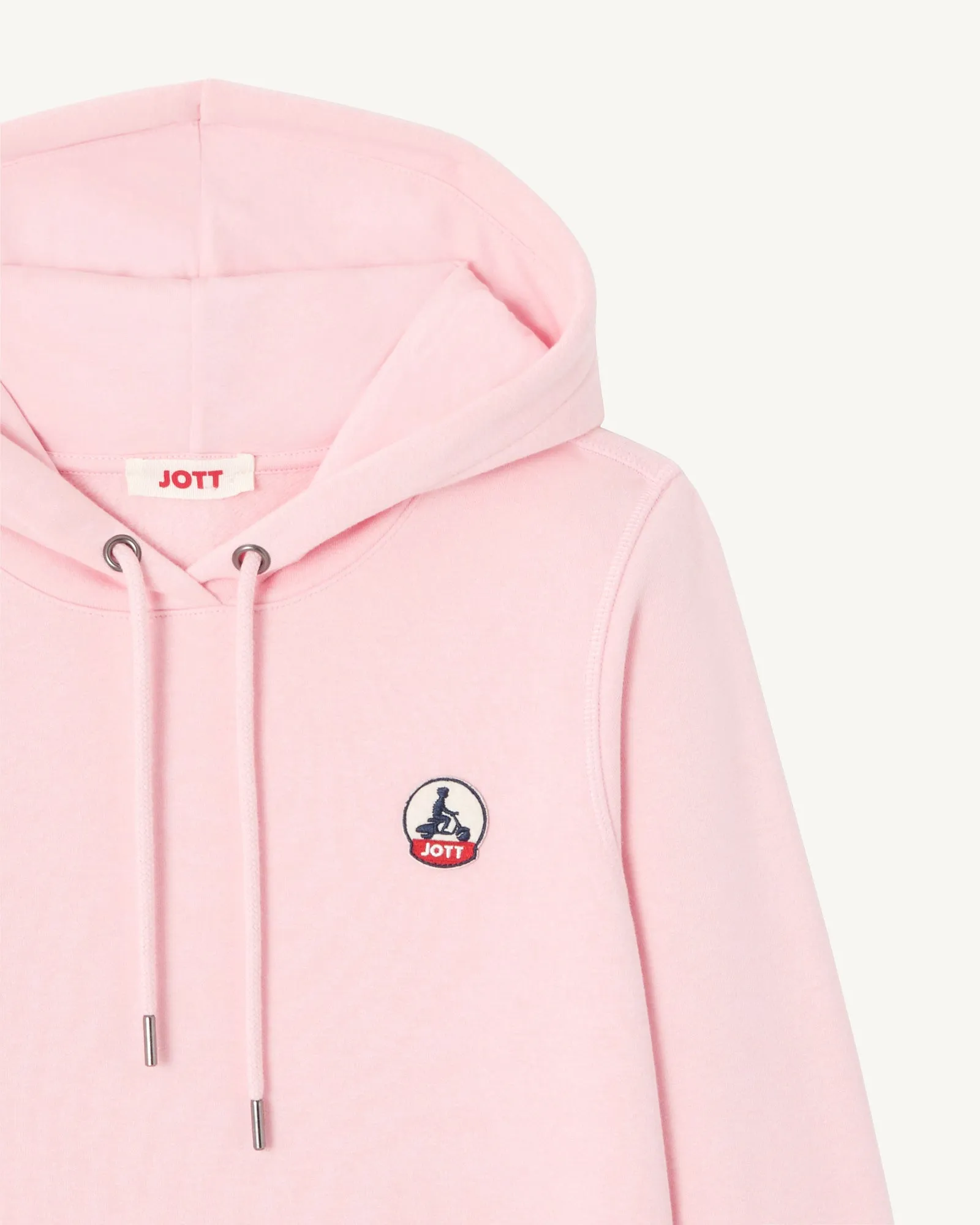 Sweat à capuche en coton biologique Rose pêche Livia