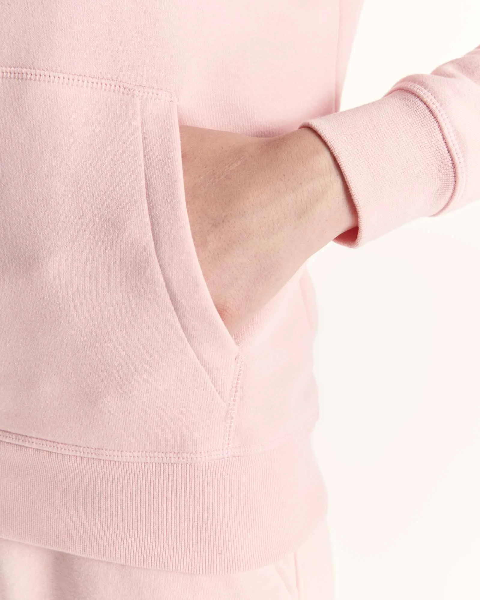 Sweat à capuche en coton biologique Rose pêche Livia