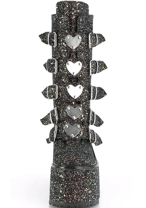 SWING-230G [Black Multi Glitter] | PLATFORM BOOTS [PREORDER]