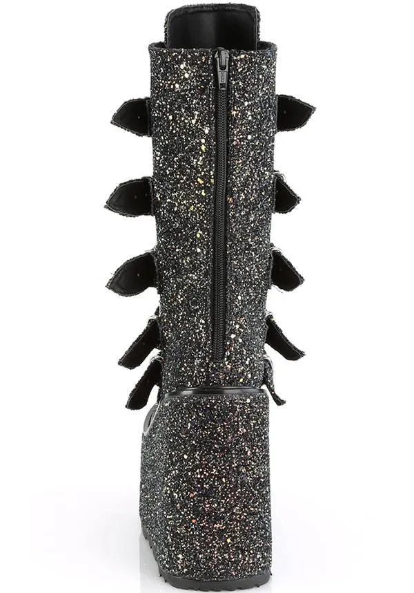 SWING-230G [Black Multi Glitter] | PLATFORM BOOTS [PREORDER]