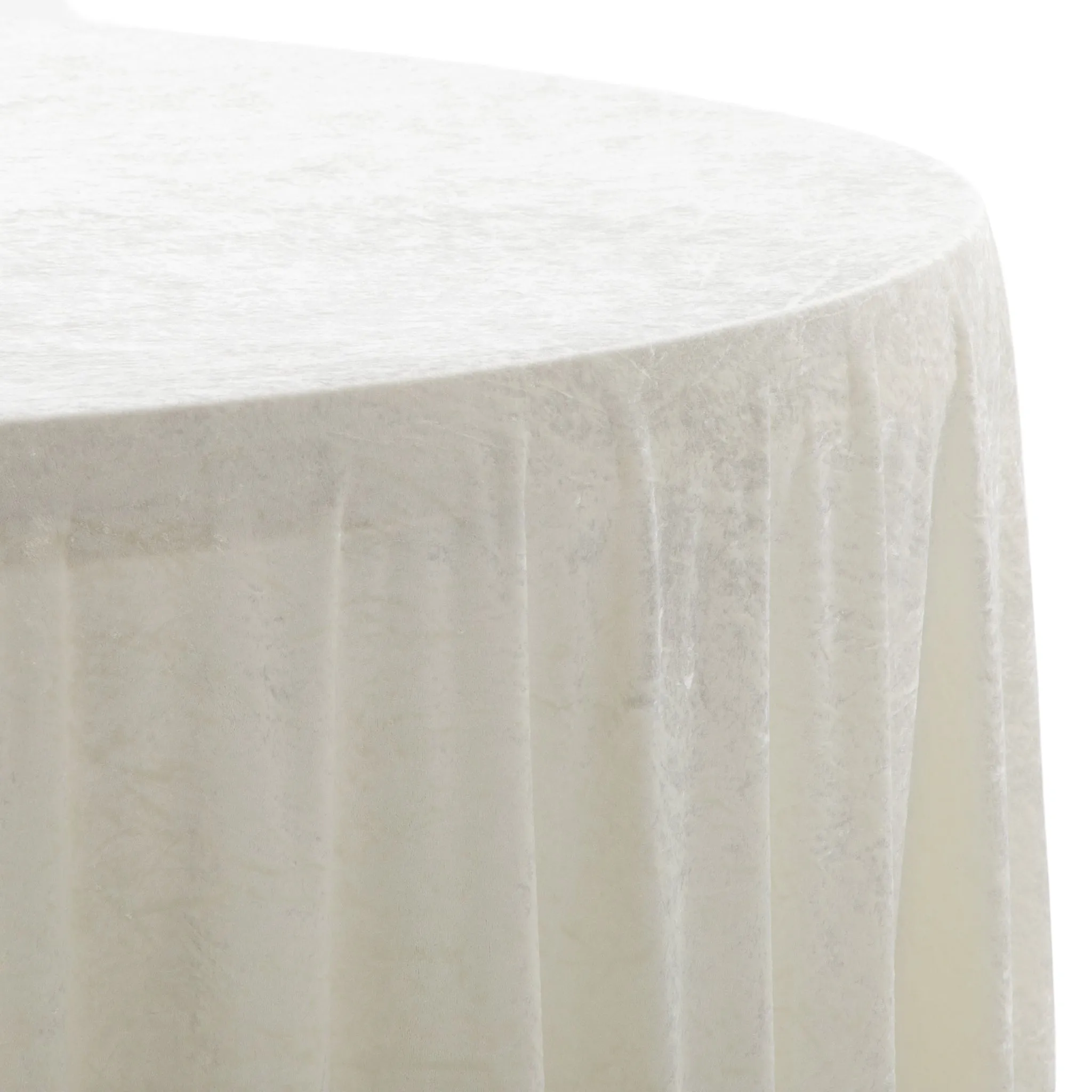 Velvet 132" Round Tablecloth - Ivory