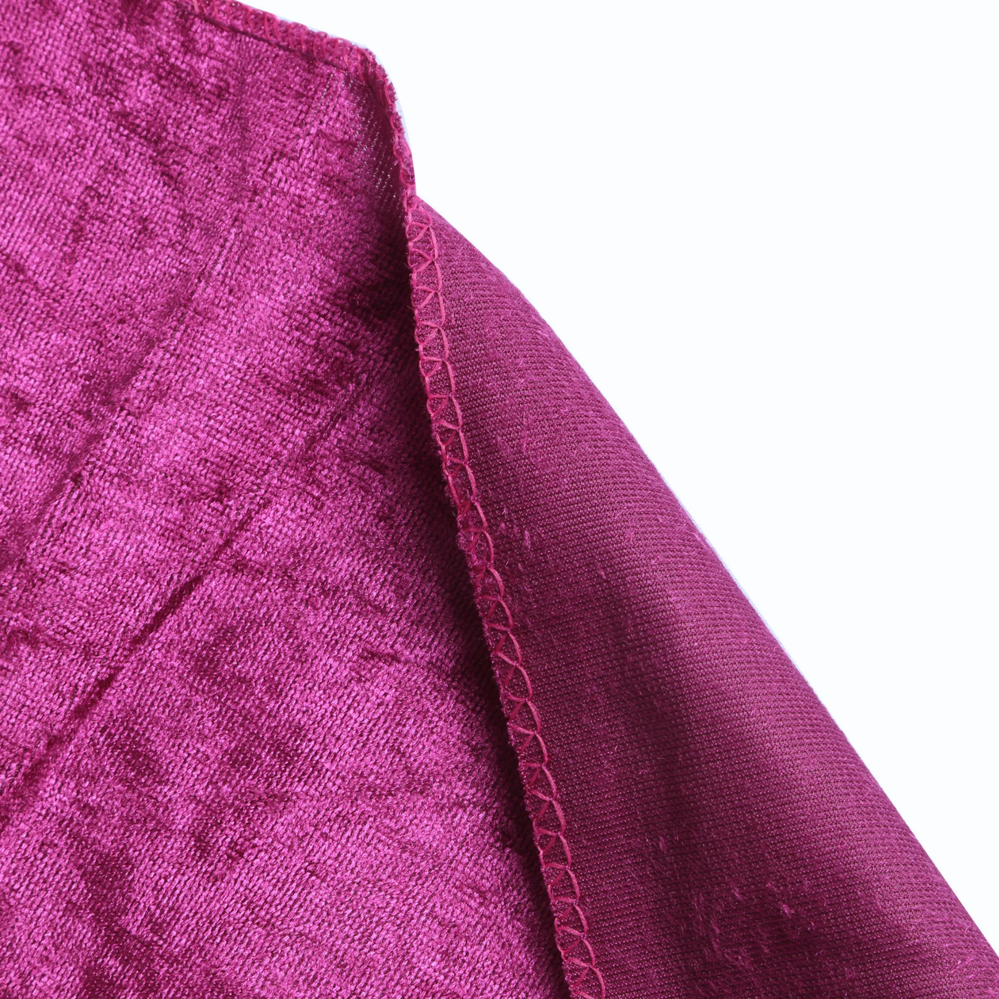 Velvet 132" Round Tablecloth - Magenta