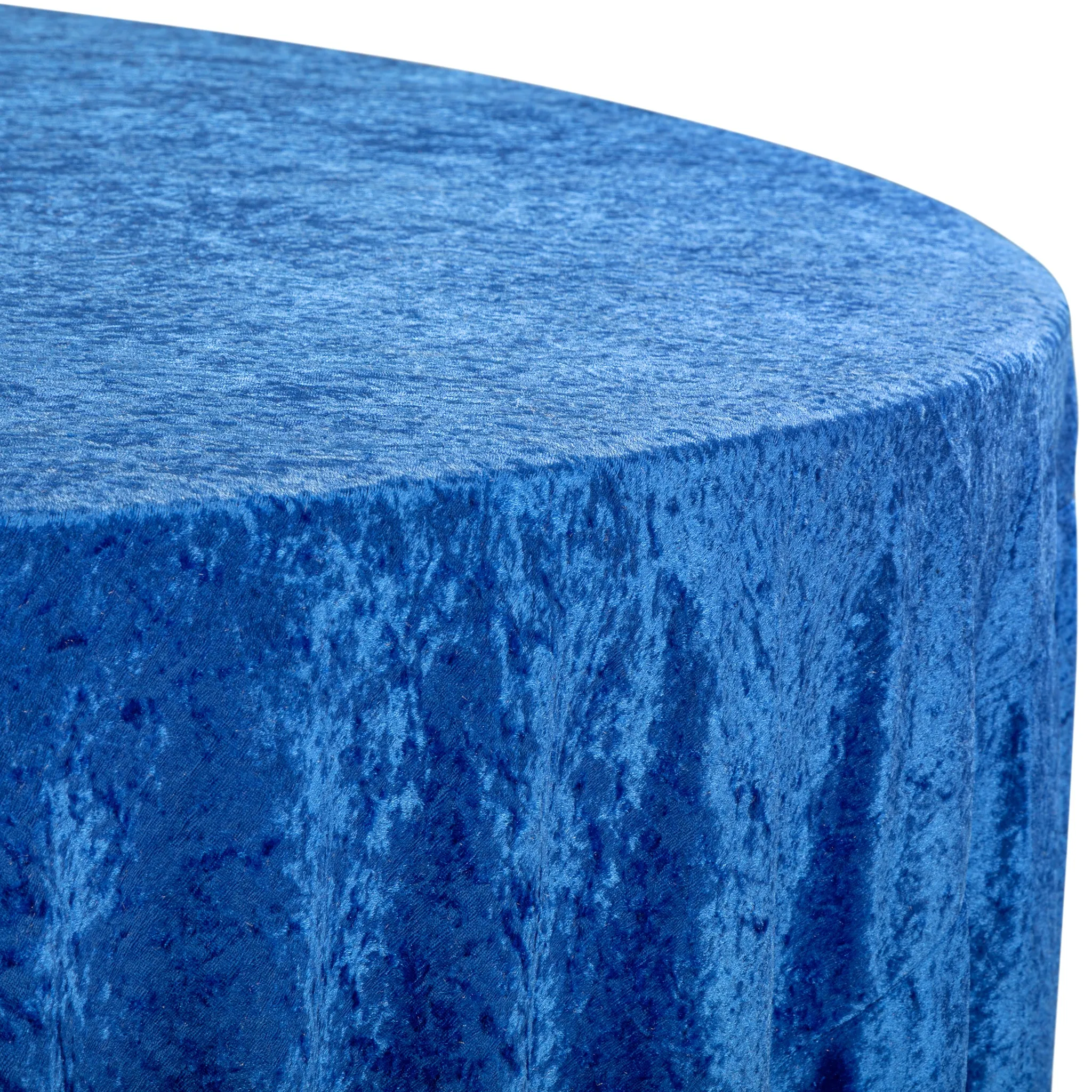 Velvet 132" Round Tablecloth - Royal Blue