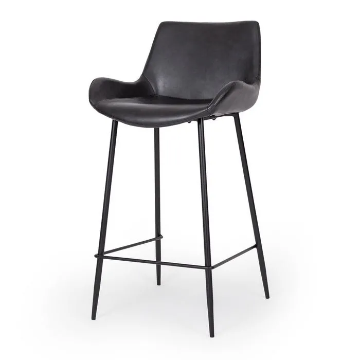 Vintage Barstool PU - Black