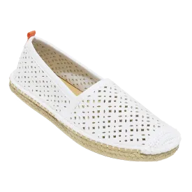 WHITE EYELET - WOMENS BEACHCOMBER ESPADRILLE